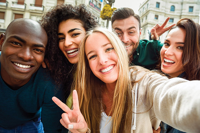 young people in a group